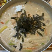 vegan perilla seed kalguksu with noodles  at Maru JaYeonSik Kimbap in Seoul