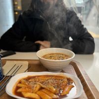 tteokbokki and ramen  at Maru JaYeonSik Kimbap in Seoul