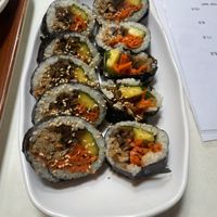 Fried tofu gimbap  at Maru JaYeonSik Kimbap in Seoul