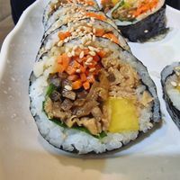 Fried tofu gimbap at Maru JaYeonSik Kimbap in Seoul