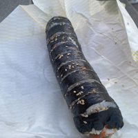 Fried tofu kimbap taken to go  at Maru JaYeonSik Kimbap in Seoul