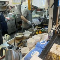 Open kitchen   at Maru JaYeonSik Kimbap in Seoul