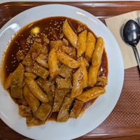 Tteokbokki - extremely spicy!!! at Maru JaYeonSik Kimbap in Seoul