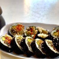 Fried Tofu Gimbap, so good! WOW! 🤩   at Maru JaYeonSik Kimbap in Seoul