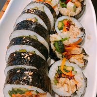 Kimbap 김밥. 집에서 싼 김밥처럼 맛있어요!  at Maru JaYeonSik Kimbap in Seoul