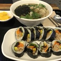 Fried Tofu Kimbap and Udon  at Maru JaYeonSik Kimbap in Seoul
