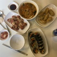 Hot and spicy, amazing korean food, love it so much!   at Maru JaYeonSik Kimbap in Seoul