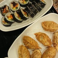 Gimbap and Momo  at Maru JaYeonSik Kimbap in Seoul