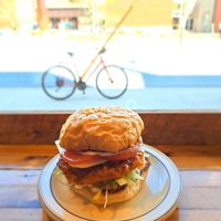Buffalo Chickn Burger at Real Fake Meats in Halifax