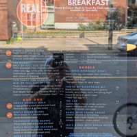 Menu at Real Fake Meats in Halifax