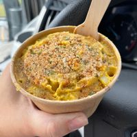 small Mac and Cheese to go at Real Fake Meats in Halifax