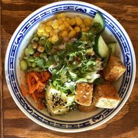 Buddha bowl at Real Fake Meats in Halifax