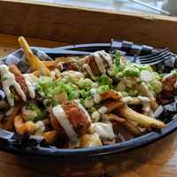 popcorn chick'n poutine at Real Fake Meats in Halifax