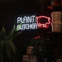 Neon sign  at Real Fake Meats in Halifax