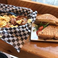 Poutine and grilled cheese  at Real Fake Meats in Halifax