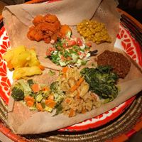 Ejemplo de variado vegano at Addis Abeba in Barcelona