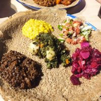 Combinado vegano at Addis Abeba in Barcelona