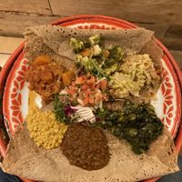 Combined platter  at Addis Abeba in Barcelona