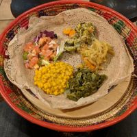 Veggie plate at Addis Abeba in Barcelona