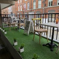 Outdoor seating  at The Flower Cup in Chester