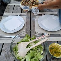 Quiche with salad at La Beuratte in Cornimont