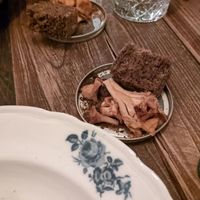 Pickled mushrooms with bier bread at Brasserie Uno in Zermatt