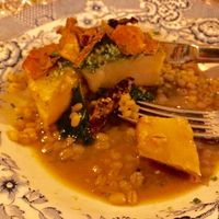 Celeriac and pearl barley (also partially eaten, sorry?) at Brasserie Uno in Zermatt