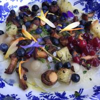 Seasonal Kohlrabi Carpaccio  at Brasserie Uno in Zermatt