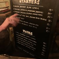 Menu at Brasserie Uno in Zermatt