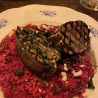 Vegan steak (celery and portobello mushroom) at Brasserie Uno in Zermatt