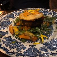 Portobello mushroom and pastry at Brasserie Uno in Zermatt