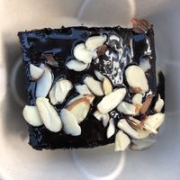 Chocolate cake.  Soooo good!  at Cafe Roots-N-Kulchah in St Croix