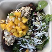 Stuffed plantain was amazing!  at Cafe Roots-N-Kulchah in St Croix