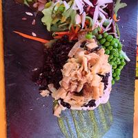 Salt fish at Cafe Roots-N-Kulchah in St Croix