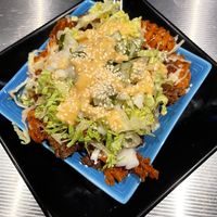 Vegan Supreme Big Ronald Sweet Potato Fries at Bit Bar in Salem