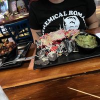 Vegan supreme nachos (deconstructed per our request lol)  at Bit Bar in Salem