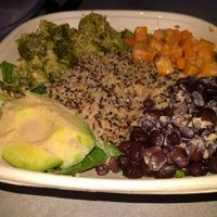 Energy bowl: sweet potato, spinach, quinoa, choice of 3 toppings at Thrive in Hampstead