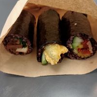 Tempeh, pumpkin and tofu rolls at Sushi Koo in Newcastle