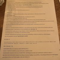 Menu on January 1, 2022  at Salisbury Arms in Edinburgh