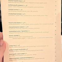 Menu  at Comune in Columbus