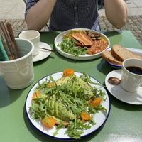 Avocado toasts & English breakfast  at Veganda in Warsaw