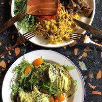 English breakfast & Avocado toast  at Veganda in Warsaw