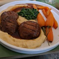 Portobello steak at Veganda in Warsaw