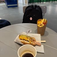 Fries, Vegan Hot Dog and Coffeee  at IKEA in Spreitenbach