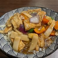 Veg and tofu yakisoba noodles  at Umai Mi in Newcastle Upon Tyne