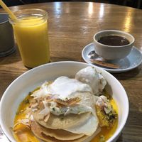 Vegan pancakes  at Hammock Juice Station in Barcelona