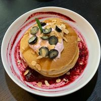Vegan pancakes   at Hammock Juice Station in Barcelona