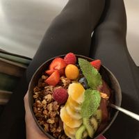 yummy açaí bowl  at Hammock Juice Station in Barcelona