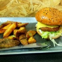 Veef classic with parsley fries at Take A Veg in Dublin