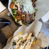 Cesar salad & loaded pierogies   at VegOut in Bethlehem